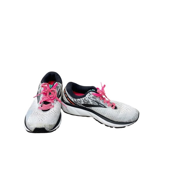 Brooks Ghost 11 Womens white black running sneakers size 8M SKU 9048 - Picture 1 of 16